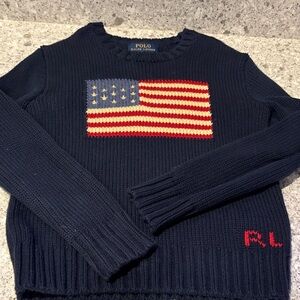 Polo by Ralph Lauren Navy Americana Sweater